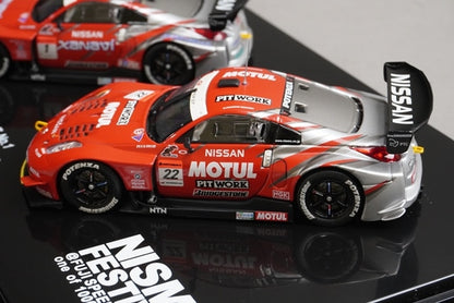 1:43 EBBRO 999NF-REM05-01 Dealer Nissan 05 Nismo Z Late Model Set of 2 #1 #22 model car