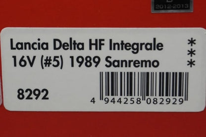 1:43 HPI 8292 Mirage Lancia Delta HF Integrale 16V Sanremo 1989 #5 model car