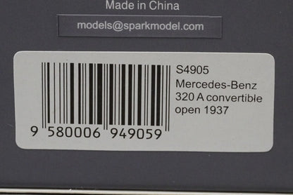 1:43 SPARK S4905 Mercedes-Benz 320 A Convertible Open 1937