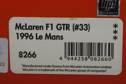 1:43 HPI 8266 Mirage McLaren F1 GTR Le Mans 1996 #33 model car