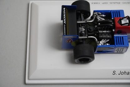 1:43 Rave R70253 Spirit Honda 201C Dutch GP 1983 #40 S. Johansson model car