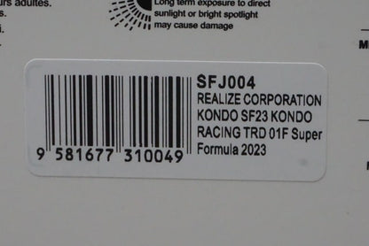 1:43 Spark SFJ004 Realize Corporation Kondo SF23 TRD 01F Super Formula model car