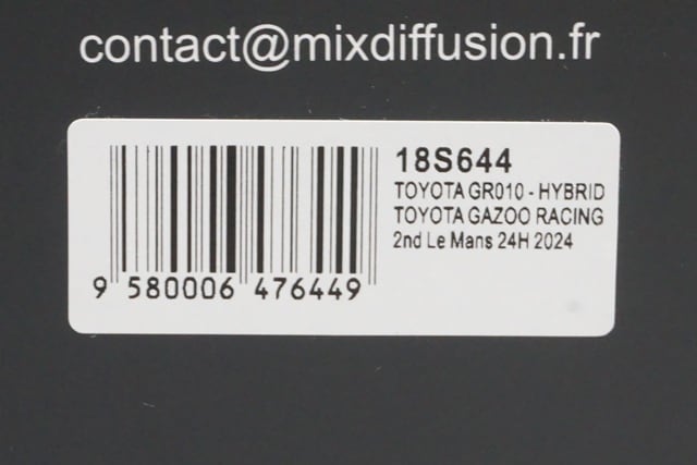 1:18 SPARK 18S644 Toyota GR010 Hybrid Toyota Gazoo Racing Le Mans 24H 2nd 2024 #7