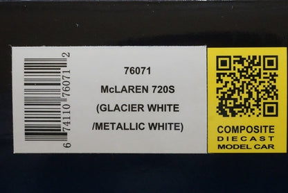 1:18 AUTOart 76071 McLaren 720s Metallic White model car