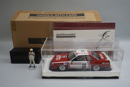 1:18 ignition model IG1725 RICOH Nissan Skyline WTC 1987 #23 with Kazuyoshi Hoshino figure