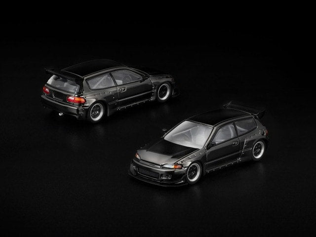 [ Pre-order ] PRDC007 POP RACE 1:64 Pandem Civic EG6 Dark Chrome