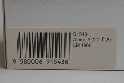 1:43 Spark S1543 Alpine A220 Le Mans 1968 #29
