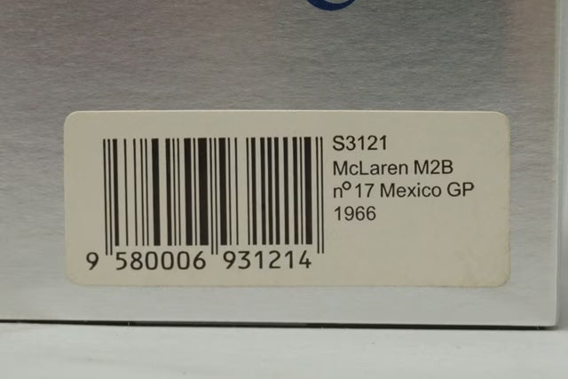 1:43 Spark S3121 McLaren M2B Mexican Grand Prix 1966 #17 B.McLaren