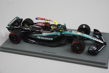 1:43 Spark S9533 Mercedes-AMG Petronas F1 Team W15E Performance British Grand Prix Winner 2024 #44 L. Hamilton