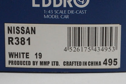 1:43 EBBRO 43495 Nissan R381 (1968)GP #19 White