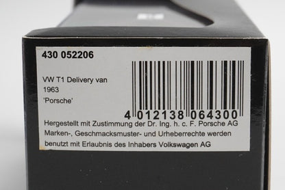 1:43 MINICHAMPS 430052206 VW T1 Kastenwagen 1963 Porsche