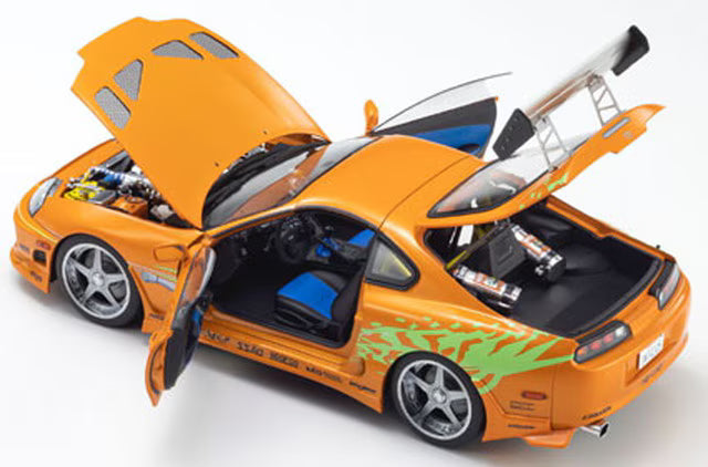 KS08975FF KYOSHO 1:18 Toyota Supra Turbo 1994 "Fast & Furious" (Orange Pearl)