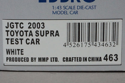 1:43 EBBRO 43463 Toyota Supra Test Car JGTC 2003 TRD model car