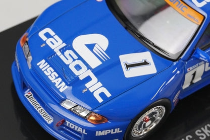 1:43 EBBRO 44188 Nissan Calsonic Skyline R32 JGTC 1994 #1 Blue model car