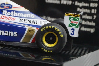 1:43 MINICHAMPS 436970003 Williams Renault FW19 World Champion J.Villeneuve 1997 #3 Rothmans model car
