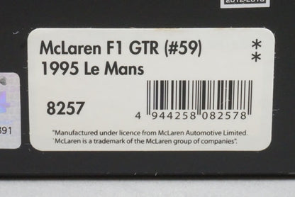 1:43 HPI 8257 McLaren F1 GTR Le Mans Winner 1995#59 Ueno Clinic model car