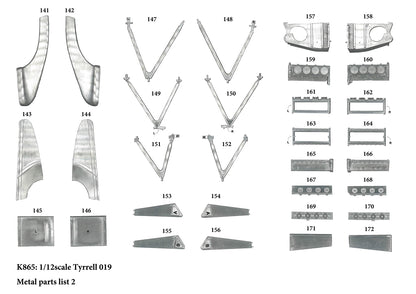 [ Pre-order ] K865 Model Factory Hiro MFH 1:12 Tyrrell 019 1990 Rd.4 Monaco GP #3 S.Nakajima / #4 J.Alesi 1990 Rd.15 Japanese GP #3 S.Nakajima / #4 J.Alesi Fulldetail Kit