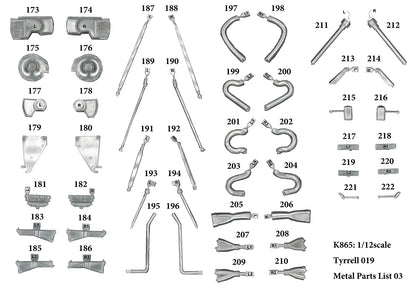 [ Pre-order ] K865 Model Factory Hiro MFH 1:12 Tyrrell 019 1990 Rd.4 Monaco GP #3 S.Nakajima / #4 J.Alesi 1990 Rd.15 Japanese GP #3 S.Nakajima / #4 J.Alesi Fulldetail Kit
