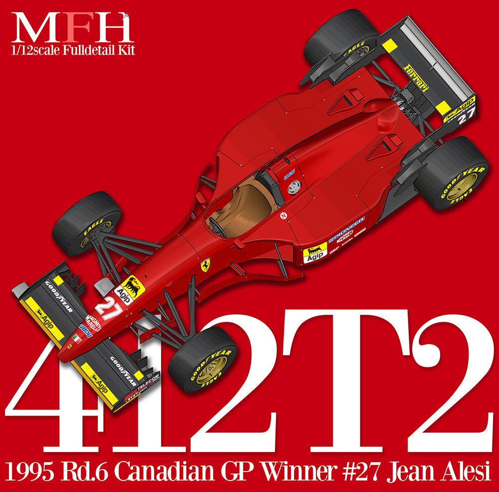 [ Pre-order ] K852 Model Factory Hiro 1:12 Fulldetail Kit 412T2 1995 Rd.6 Canadian GP Winner #27 Jean Alesi / #28 Gerhard Berger