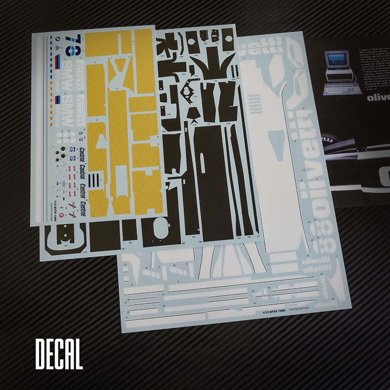 K855 Model Factory Hiro 1:12 BT55 1986 Rd.4 Monaco GP #7 Riccardo Patrese / #8 Elio de Angelis Fulldetail Kit