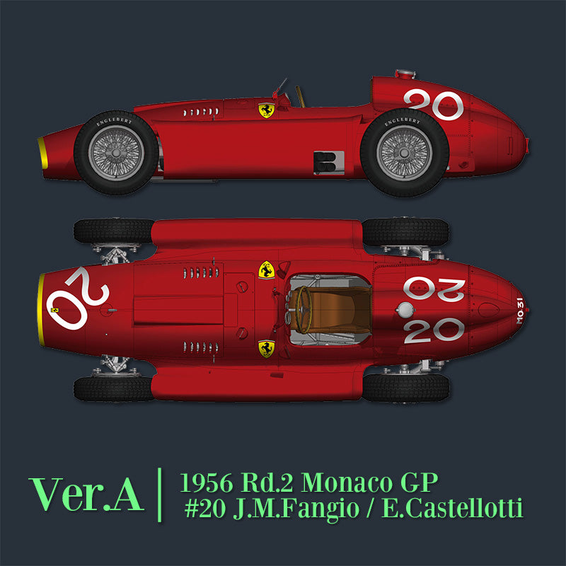 [Back-order] Model Factory HIRO K580 1:12 D50 Ver.A 1956 Rd.2 Monaco GP #20 J.M.Fangio / E.Castellotti #24 L.Musso Fulldetail Kit