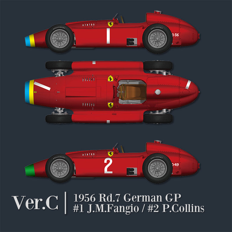 [ Back-order ] Model Factory HIRO K582 1:12 D50 Ver.C 1956 Rd.7 German GP #1 J.M.Fangio #2 P.Collins Fulldetail Kit