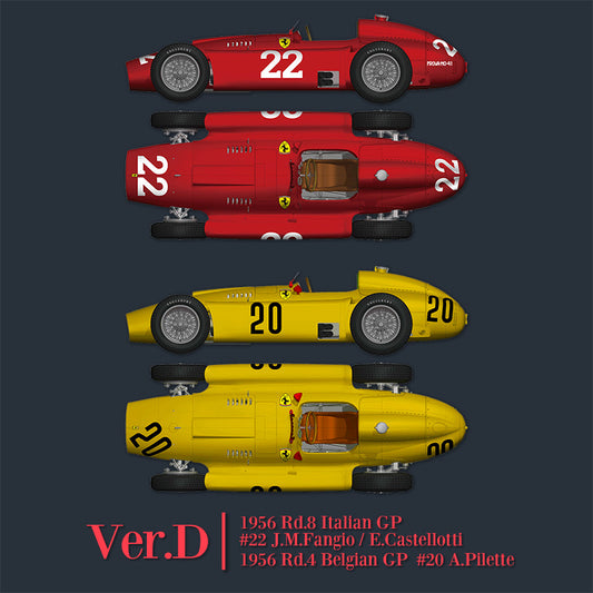 [ Back-order ] Model Factory HIRO K583 1:12 D50 Ver.D 1956 Rd.8 Italian GP #22 J.M.Fangio / E.Castellotti #28 L.Musso1956 Rd.4 Belgian GP #20 A.Pilette #8 P.Collins Fulldetail Kit