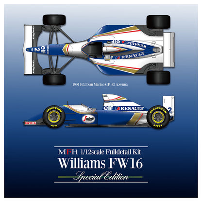 K839 Model Factory HIRO 1:12 Fulldetail Kit Williams FW16 Special Edition 1994 Rd.3 San Marino GP #2 Ayrton Senna model car kit