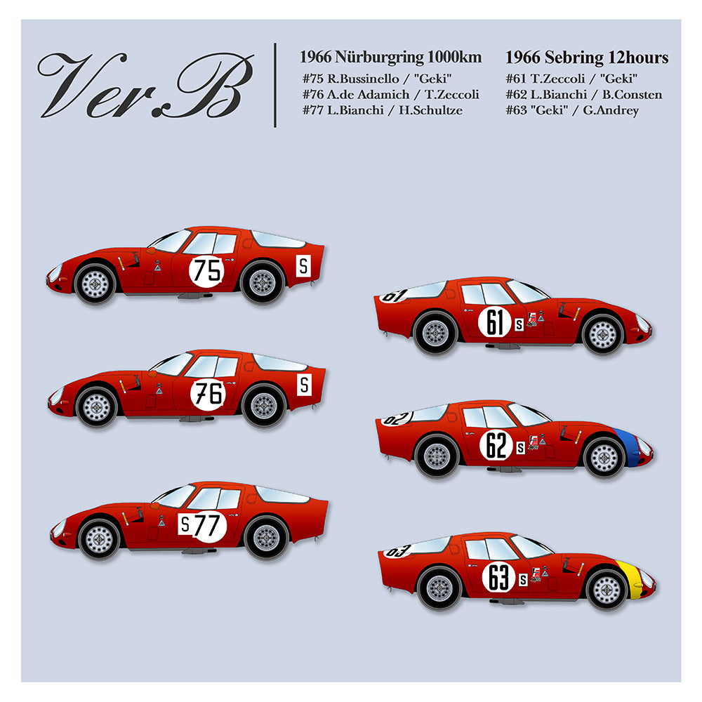 K850 1:12 Model Factory Hiro TZ2 Ver.B 1966 Nurburgring 1000km / 1966 Sebring 12hours Fulldetail Kit