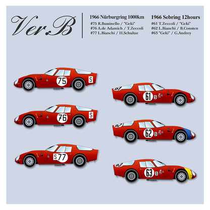 K850 1:12 Model Factory Hiro TZ2 Ver.B 1966 Nurburgring 1000km / 1966 Sebring 12hours Fulldetail Kit