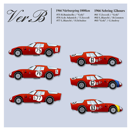 K850 1:12 Model Factory Hiro TZ2 Ver.B 1966 Nurburgring 1000km / 1966 Sebring 12hours Fulldetail Kit