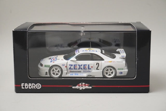 1:43 EBBRO 43978 ZEXEL Skyline R33 JGTC 1996 #2 White model car