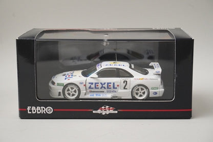 1:43 EBBRO 43978 ZEXEL Skyline R33 JGTC 1996 #2 White model car