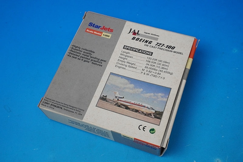 1:500 B727-100 JAL Old Tsurumaru livery Tone JA8307 StarJets airplane model