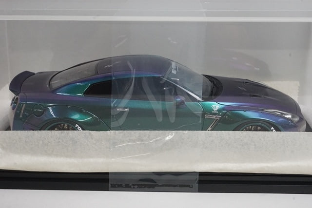 1:18 ignition model IG1033 LB-WORKS GT-R (R35) Metallic Purple / Green WEB Limited