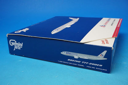 1:400 B777-200ER AA American One World N791AN GJAAL943 Gemini airplane model