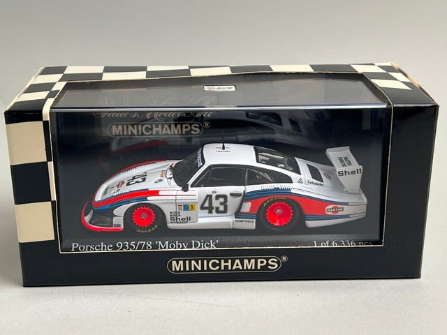1:43 MINICHAMPS 430786743 Porsche 935 78 Moby Dick Le Mans 24h 1978 #43 R. Stommelen H. Schutch model car