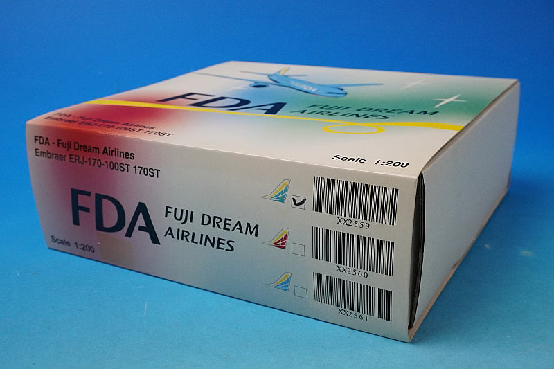 1:200 Embraer ERJ-170-100ST 170ST FDA Fuji Dream Airlines No. 4 Green JA04FJ XX2559 JC Wings airplane model