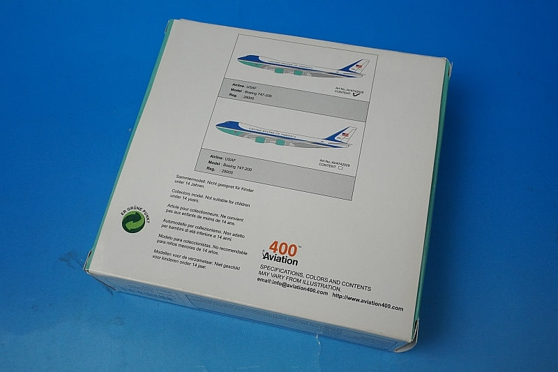1:400 B747-200 US Air Force Presidential Aircraft Air Force One #28000 AV4742028 Aviation airplane model
