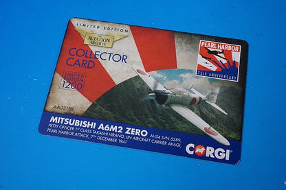 1:72 Mitsubishi A6M2 Zero Type 21 Carrier Fighter IJN Flight Sergeant Hirano aboard the aircraft carrier Akagi AI-154 AA33108 Corgi airplane model