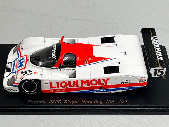 1:43 Spark RS1609 Raceland Custom Porsche 962C Sieger Norisring WM 1987 #15 M. Baldi / J. Palmer