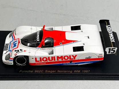 1:43 Spark RS1609 Raceland Custom Porsche 962C Sieger Norisring WM 1987 #15 M. Baldi / J. Palmer