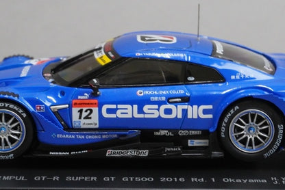 1:43 EBBRO 45381 Nissan Calsonic Impul GT-R Super GT500 Rd.1 Okayama 2016 #12 Hironobu Yasuda / J.P. Oliveira