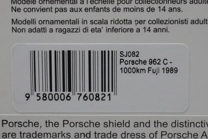 1:43 Spark SJ082 Porsche 962C 1000km Fuji 1989 #9 B.Wolek / F.Jeliński model car