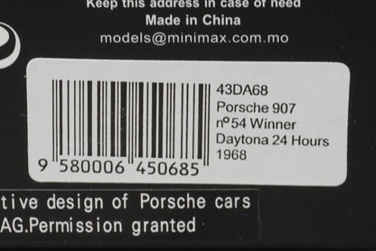 1:43 SPARK 43DA68 Porsche 907 Daytona 24H 1968 #54 model car