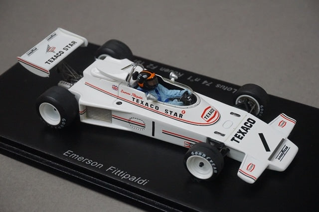 1:43 Spark S1775 Team Lotus 74 Rouen F2 1973 #1 E. Fitzipaldi model car