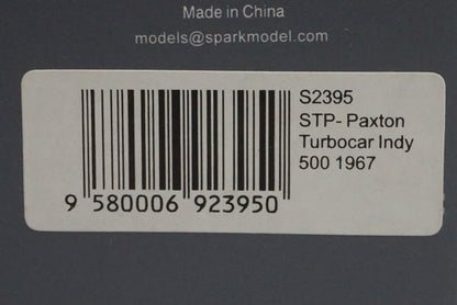 1:43 Spark S2395 STP-Paxton Turbo Car Indy 500 1967 #40 P.Jones model car