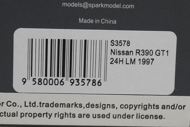 1:43 SPARK S3578 Nissan R390 GT1 Le Mans 24H 1997 #22 model car