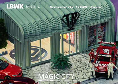 110037 Magic City 1:64 [30x40x17cm] LB LBWK Diorama with LED lights *Figures and minicars not included