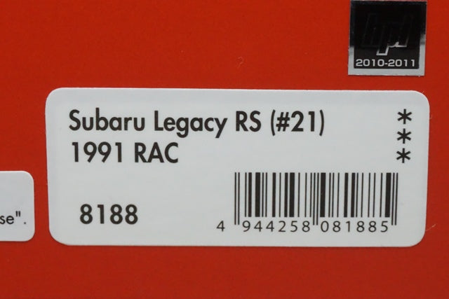 1:43 HPI 8188 Mirage Subaru Legacy RS RAC 1991 #21